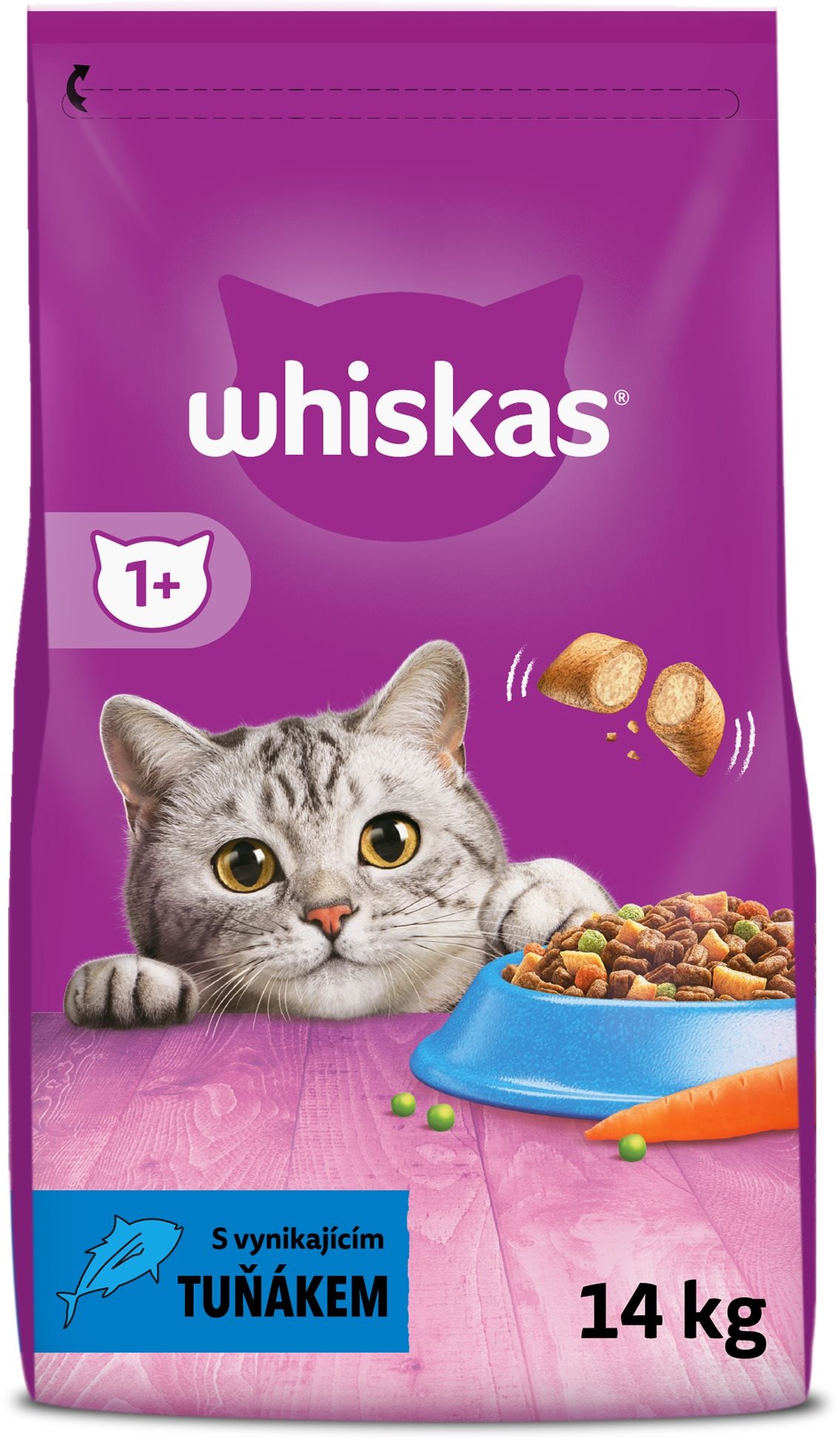 Whiskas granule s tuniakom 14 kg Granule pre mačky