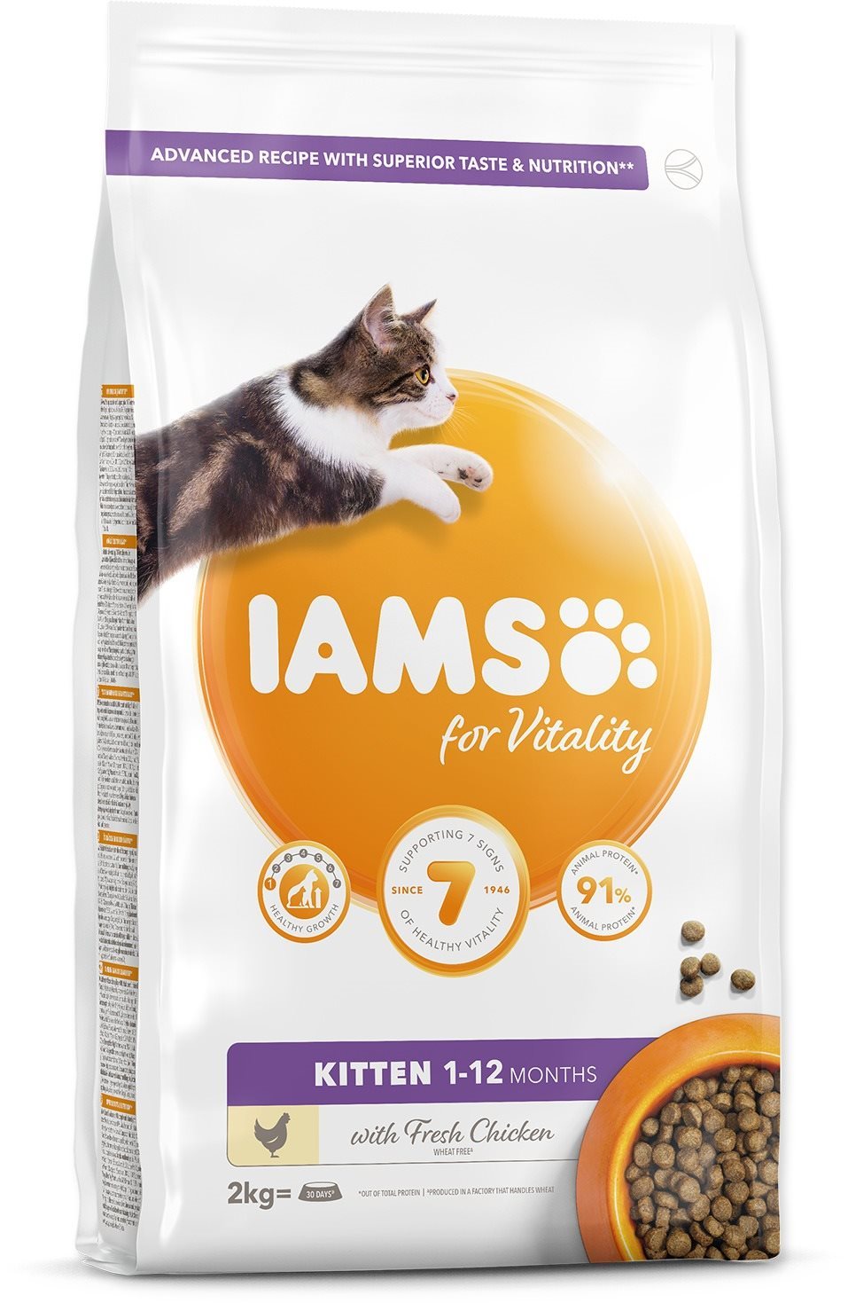 IAMS Cat Kitten Chicken 2 kg Granule pre mačiatka