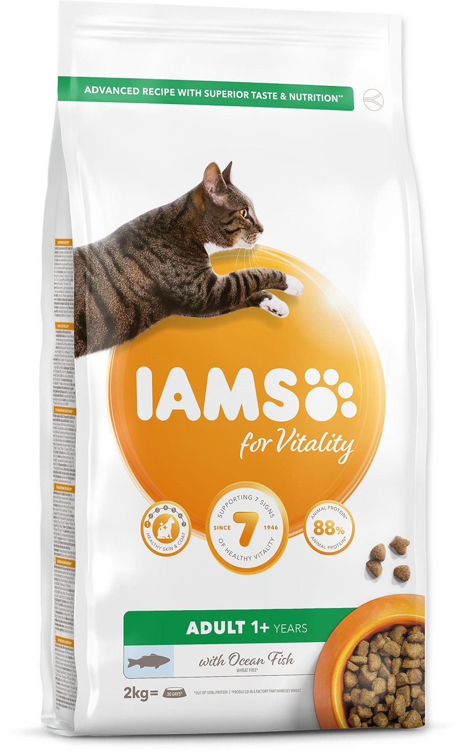 IAMS Cat Adult Ocean Fish 2 kg Granule pre mačky