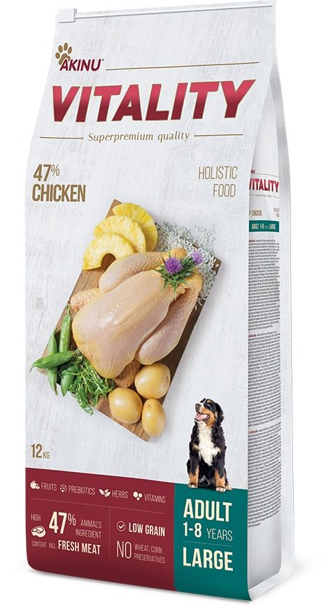AKINU VITALITY dog adult large chicken 12 kg Granuly pre psov