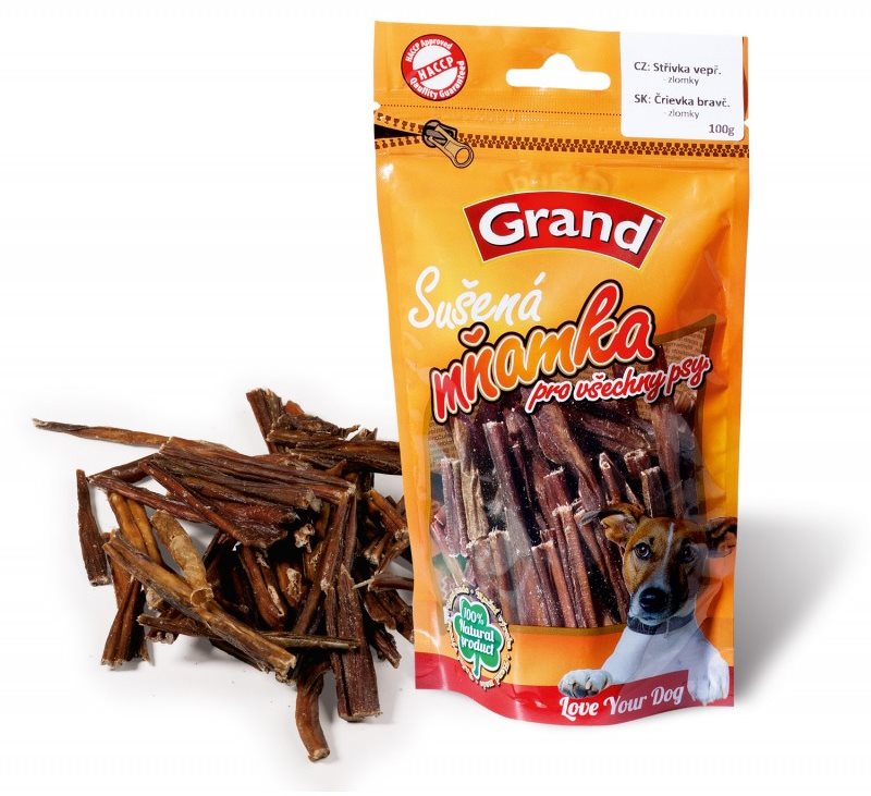 Grand Črievka sušené – zlomky 100 g Maškrty pre psov