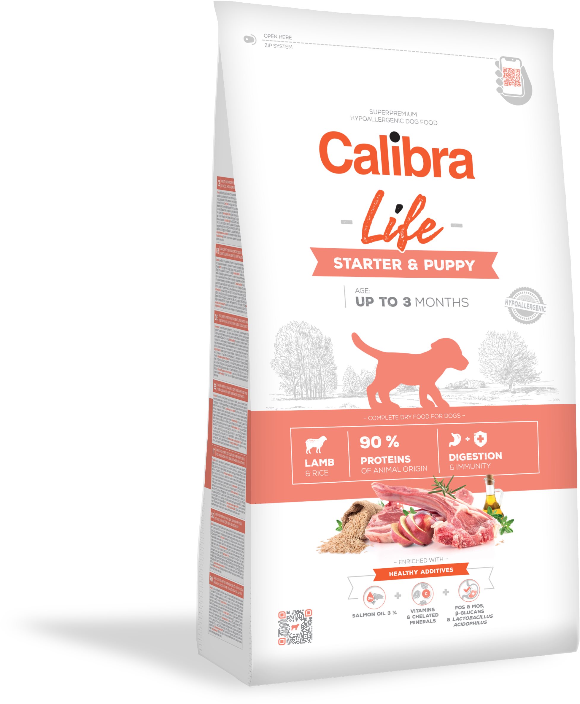Calibra Dog Life Starter & Puppy Lamb 12 kg Granule pre šteniatka