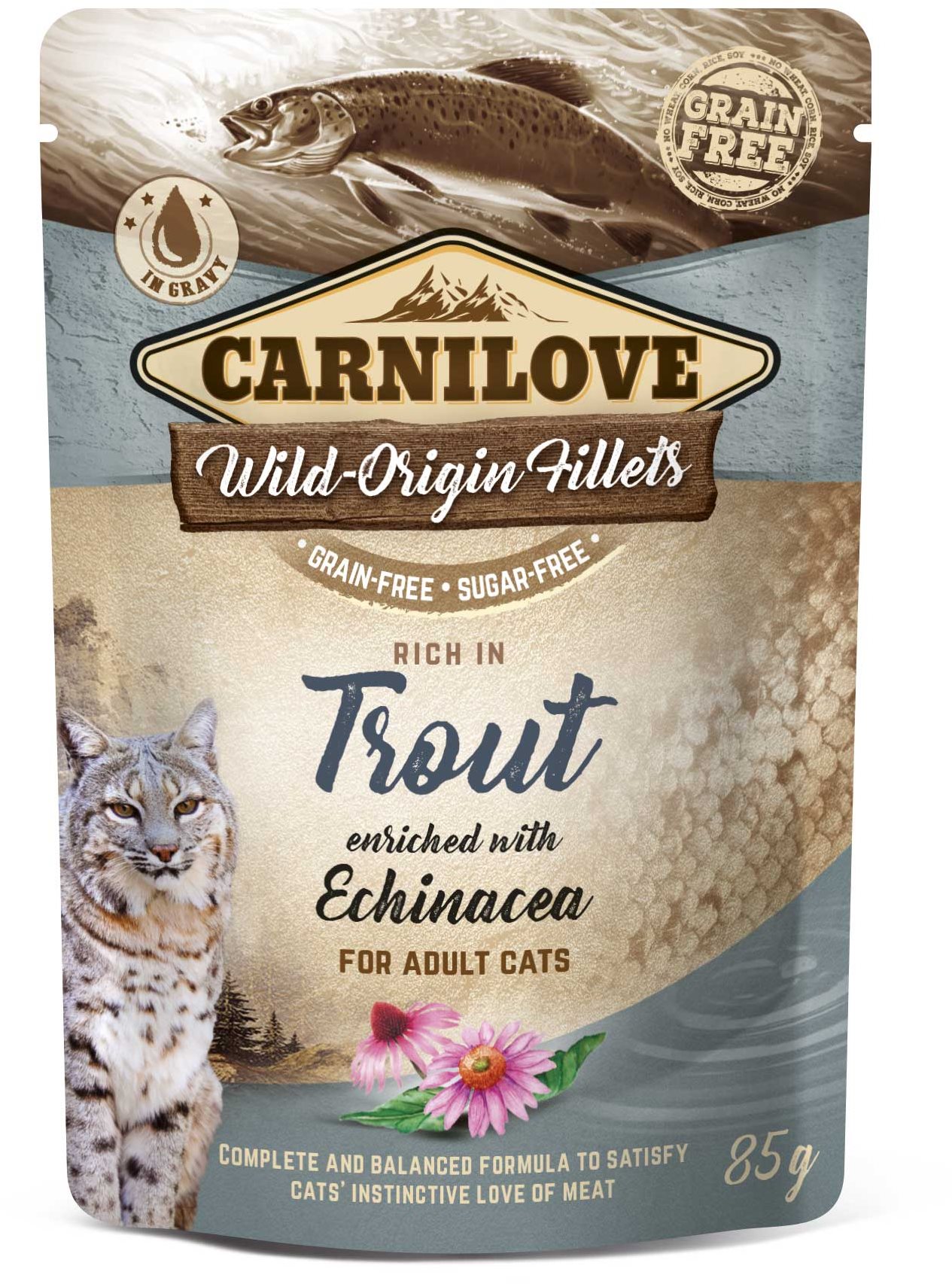 Carnilove Cat Pouch Rich in Trout Enriched with Echinacea 85 g...