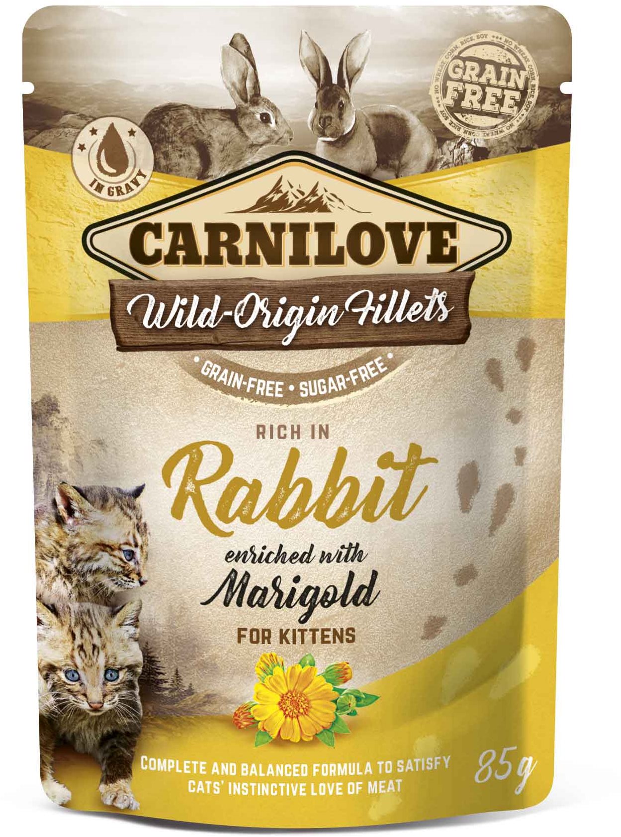 Carnilove Cat Pouch Rich in Rabbit Enriched with Marigold 85 g...