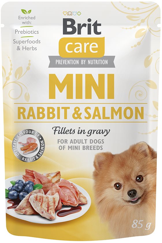 Brit Care Mini Rabbit & Salmon Fillets in Gravy 85 g Kapsička pre...