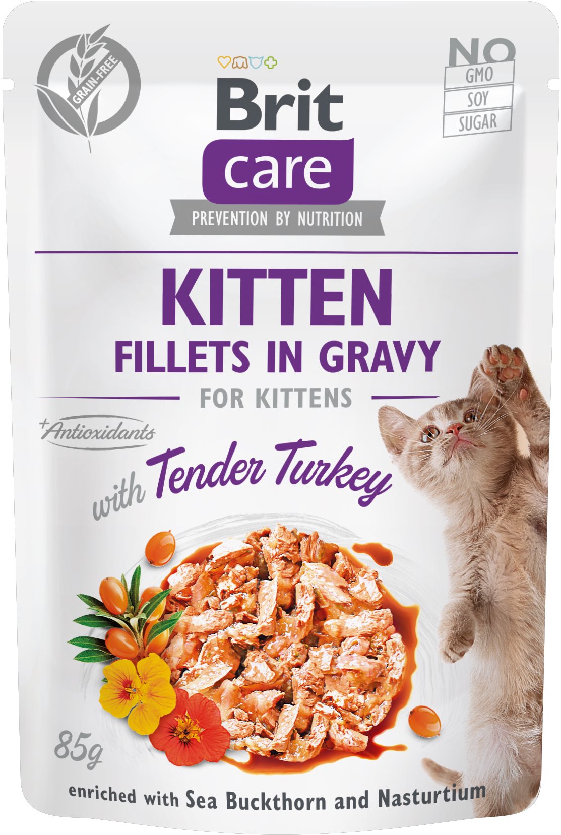 Brit Care Cat Kitten Fillets in Gravy with Tender Turkey 85 g...