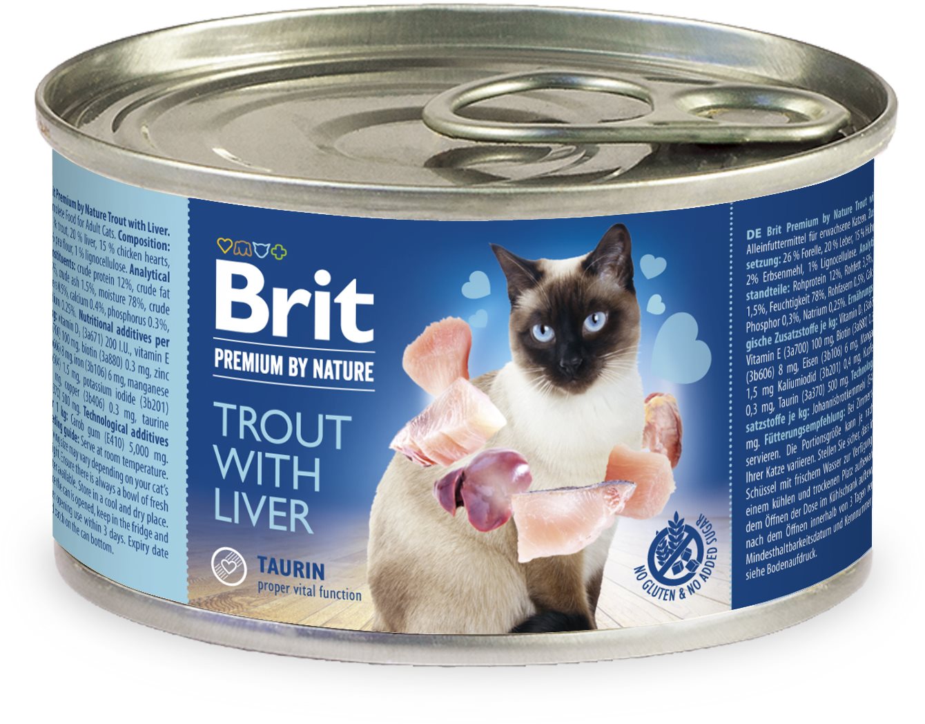 Brit Premium by Nature Trout with Liver 200 g Konzerva pre mačky