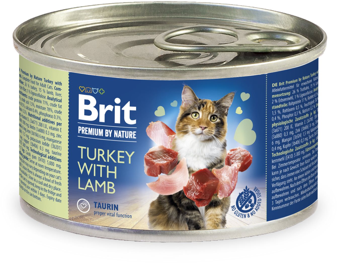 Brit Premium by Nature Turkey with Lamb 200 g Konzerva pre mačky