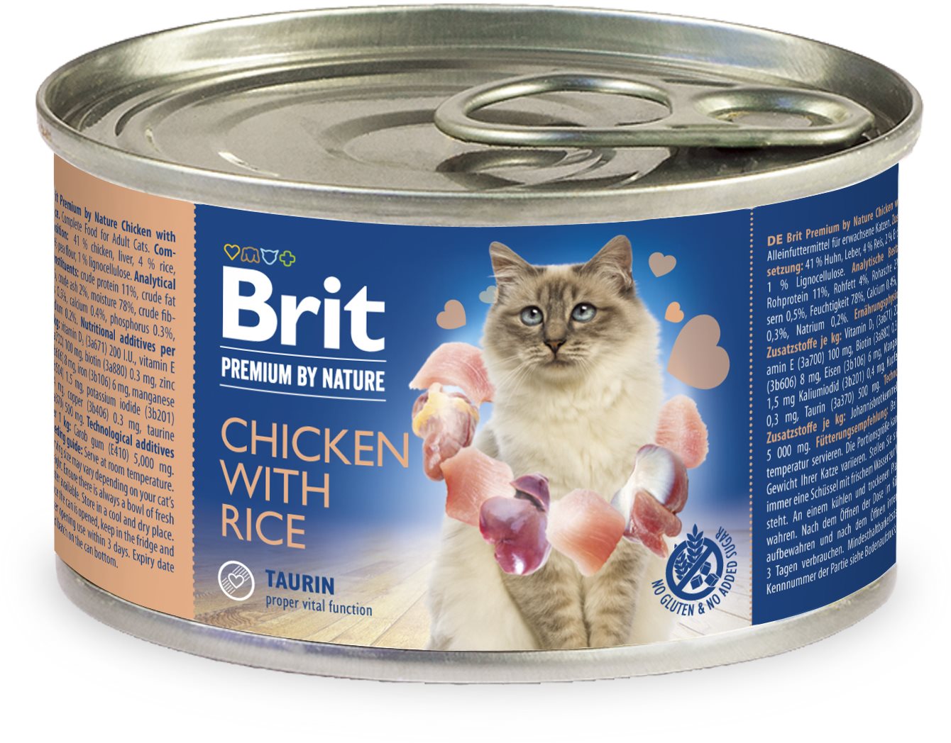 Brit Premium by Nature Chicken with Rice 200 g Konzerva pre mačky