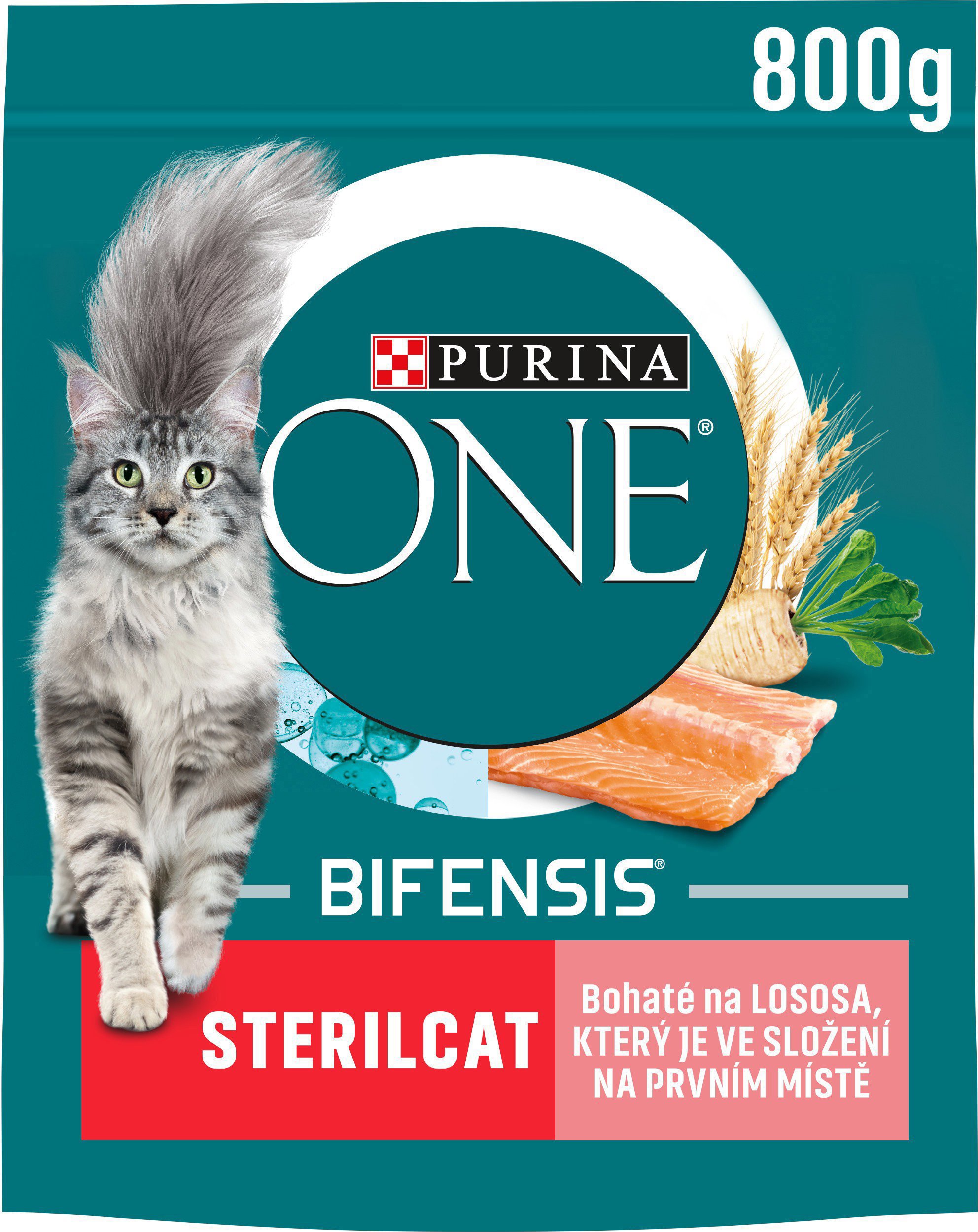 Purina ONE Bifensis Sterilcat s lososom a pšenicou 800 g Granule...