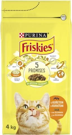 Friskies Cat s kuraťom a so zeleninou 4 kg Granule pre mačky