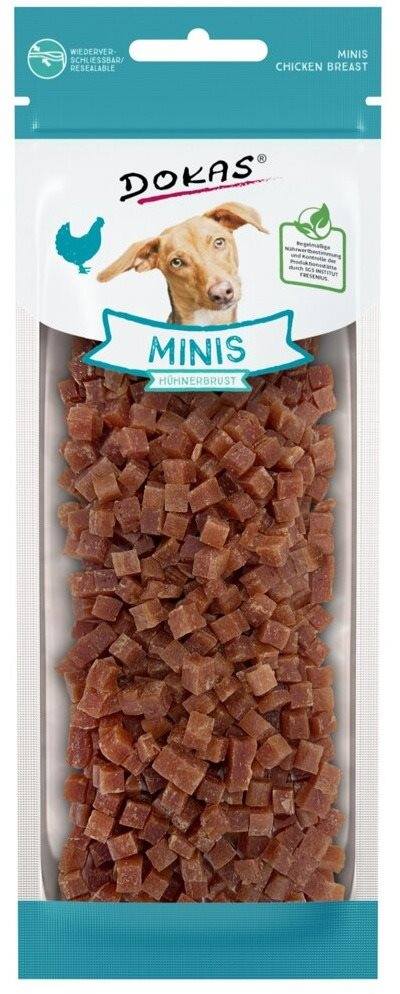Dokas Minis – Kocky z kuracích pŕs 70 g Maškrty pre psov