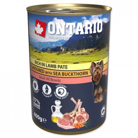 ONTARIO konzerva jahňacie paté s bylinkami 400 g Konzerva pre psov