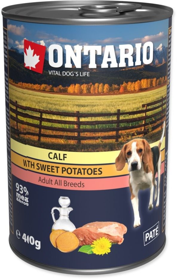Ontario Konzerva teľacie paté s bylinkami 400 g Konzerva pre psov
