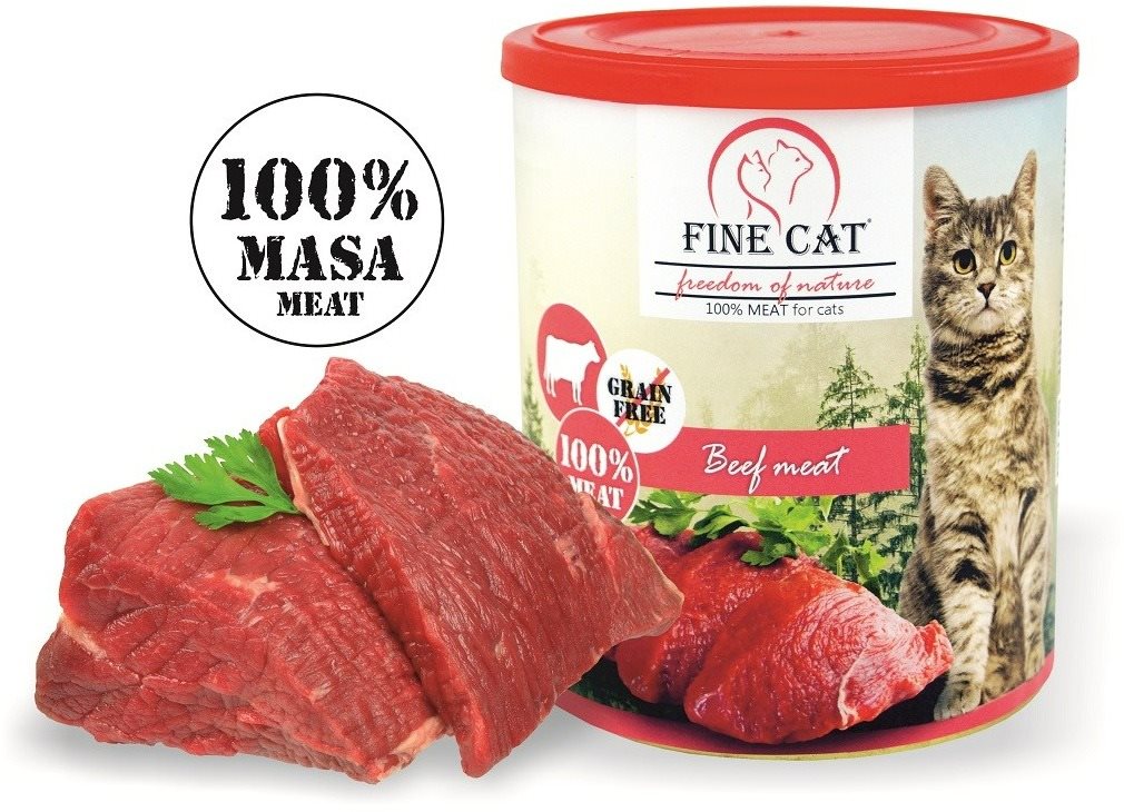 FINE CAT FoN konzerva pre mačky HOVÄDZIA, 100 % mäsa, 800 g...