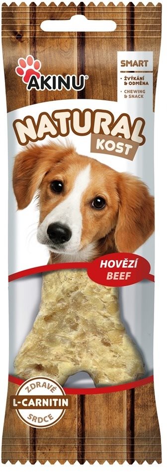 Akinu Natural kosť s pečienkou a L-karnitínom 1 ks Maškrty pre psov