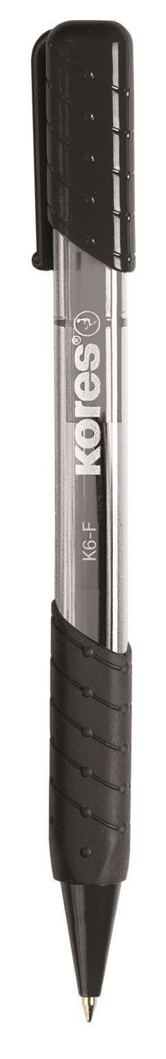 KORES K6 Pen, F - 0,7 mm, fekete Golyóstoll