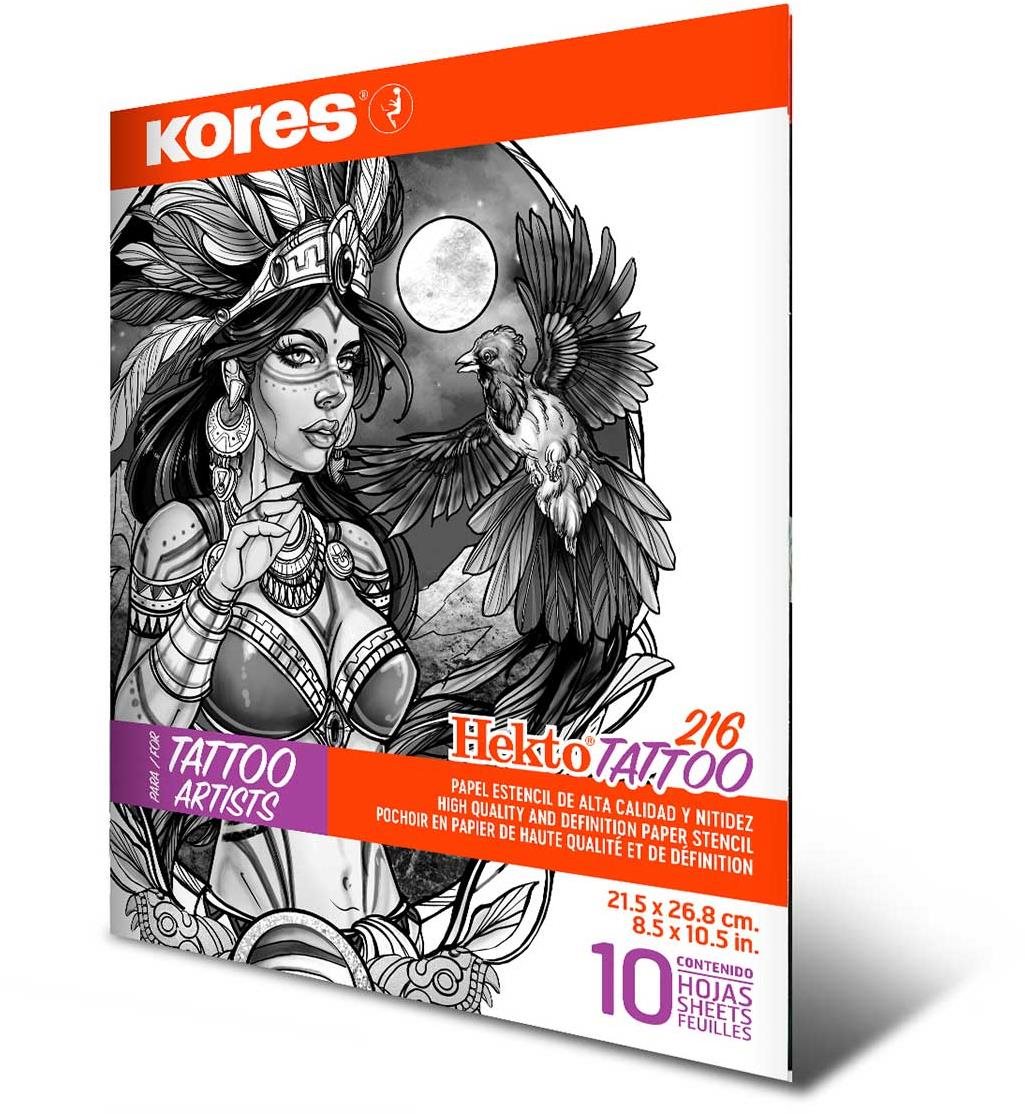 KORES papier na tetovanie, 21.5 × 26.8 cm, 10 listov Papier na...