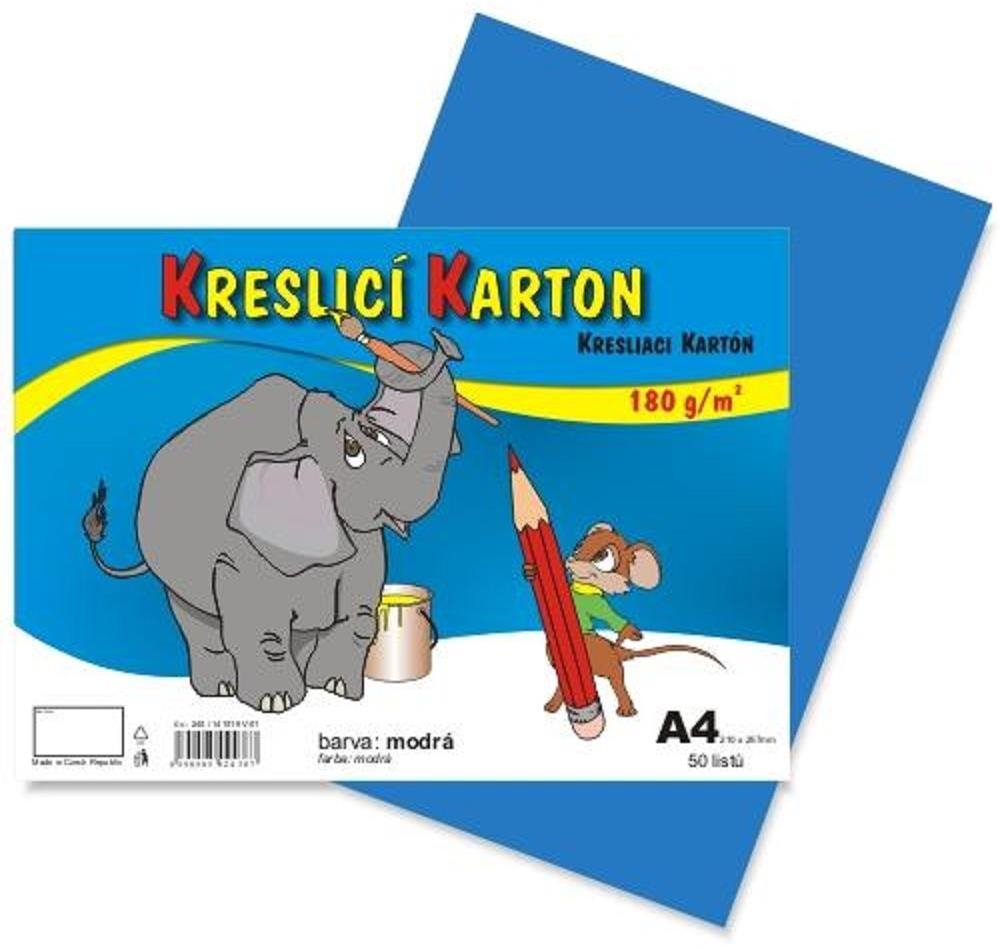 STEPA kresliaci kartón A4, 50 listov, 180 g/m2, svetlomodrý Farebný...