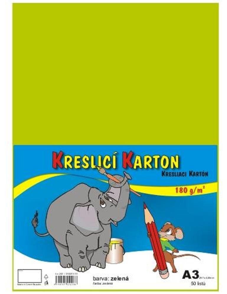 STEPA kresliaci kartón A3, 50 listov, 180 g/m2, svetlozelený...