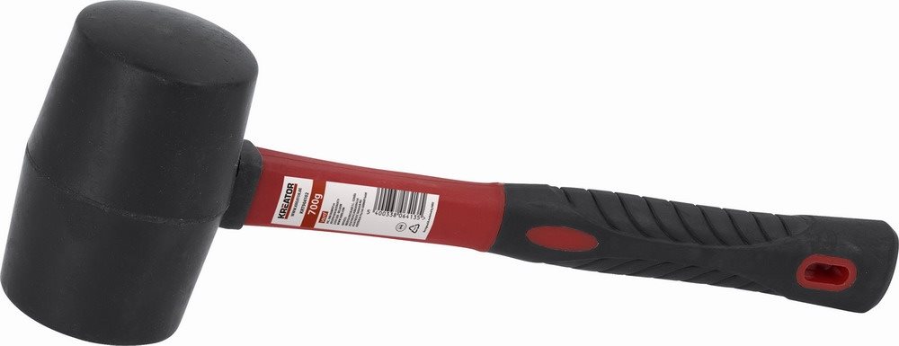 KREATOR Gumová palica čierna 700 g – Laminátová násada Kladivo