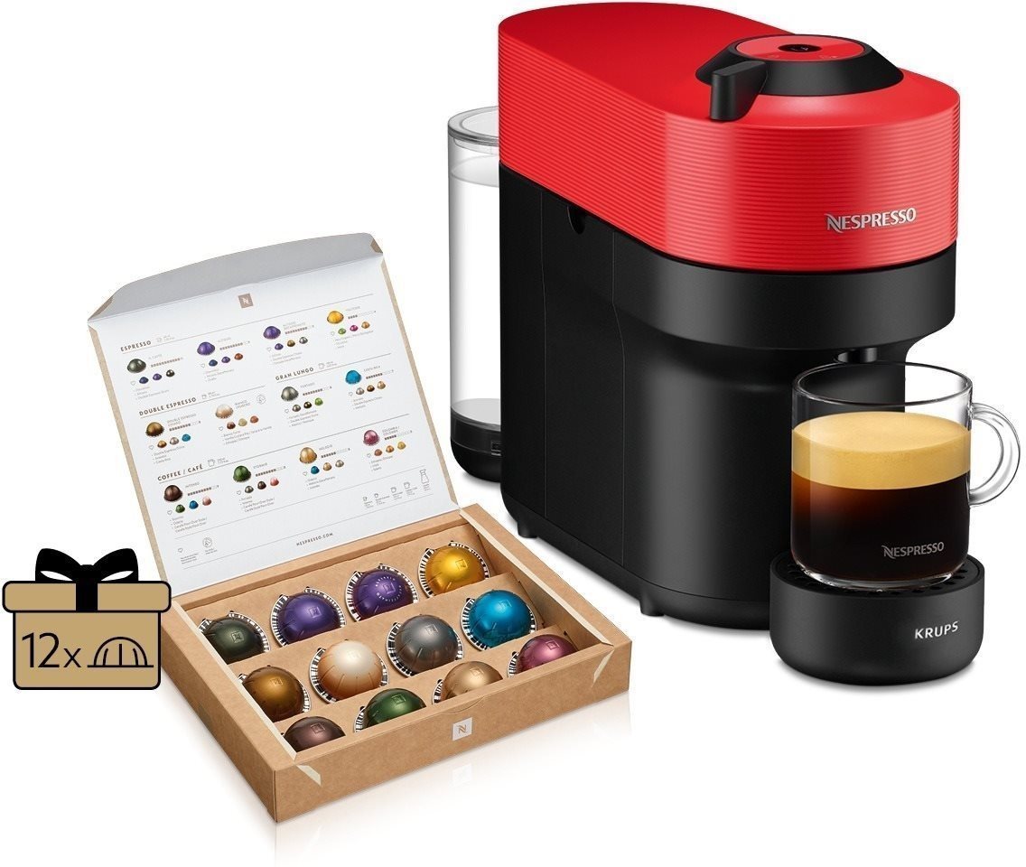 NESPRESSO KRUPS Vertuo Pop Spicy Red XN920510 Kávovar na kapsuly