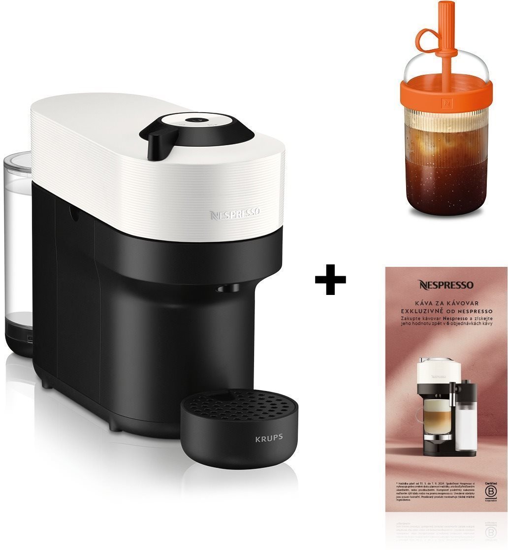 NESPRESSO KRUPS Vertuo Pop Coconut White XN920110CE letný set...