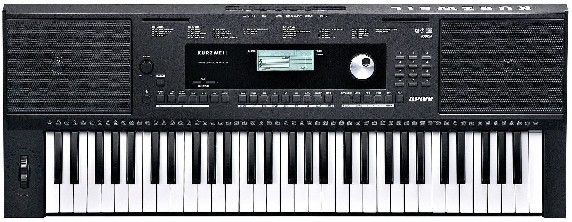 KURZWEIL KP100 Klávesy