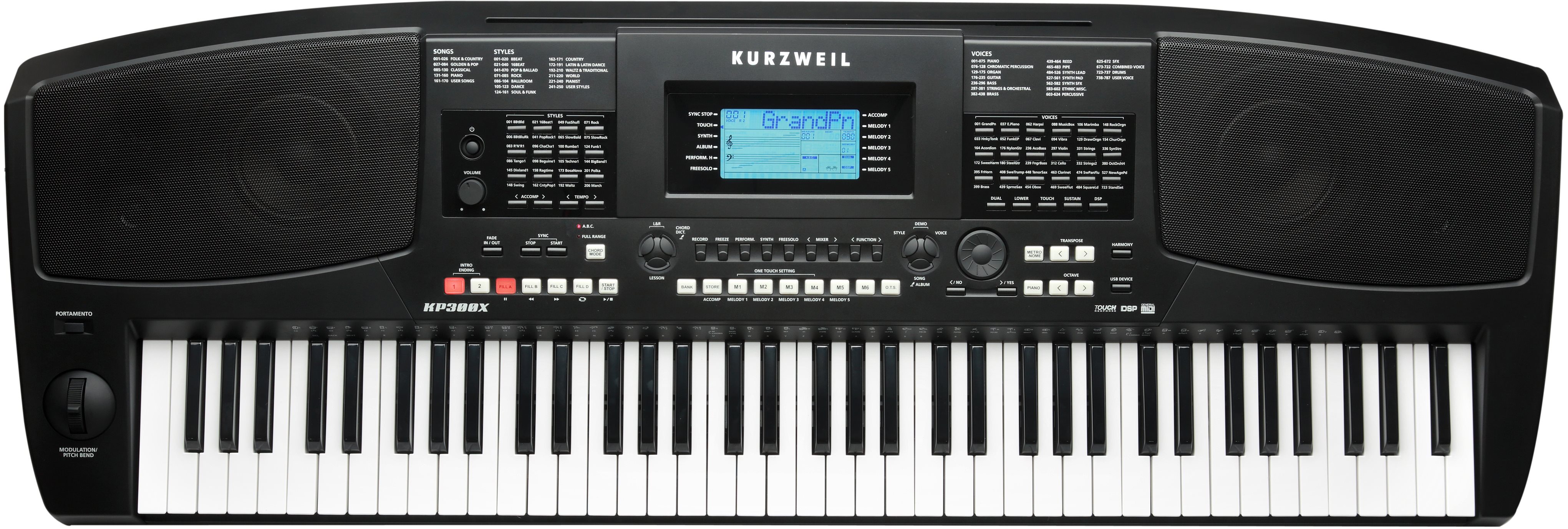 KURZWEIL KP300 X Klávesy