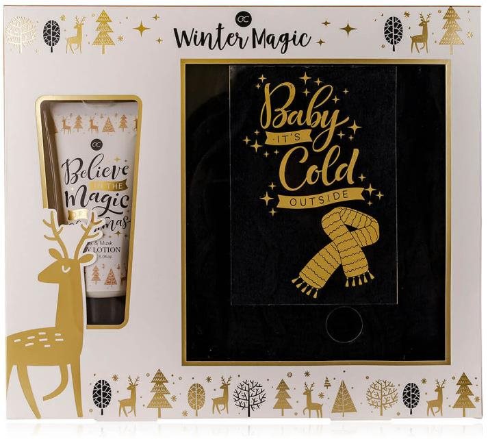 ACCENTRA Winter Magic set, telové mlieko a pletený šál Darčeková...