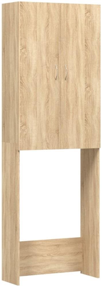 SHUMEE Skrinka nad práčku dub sonoma 64 × 25,5 × 190 cm Kúpeľňová...