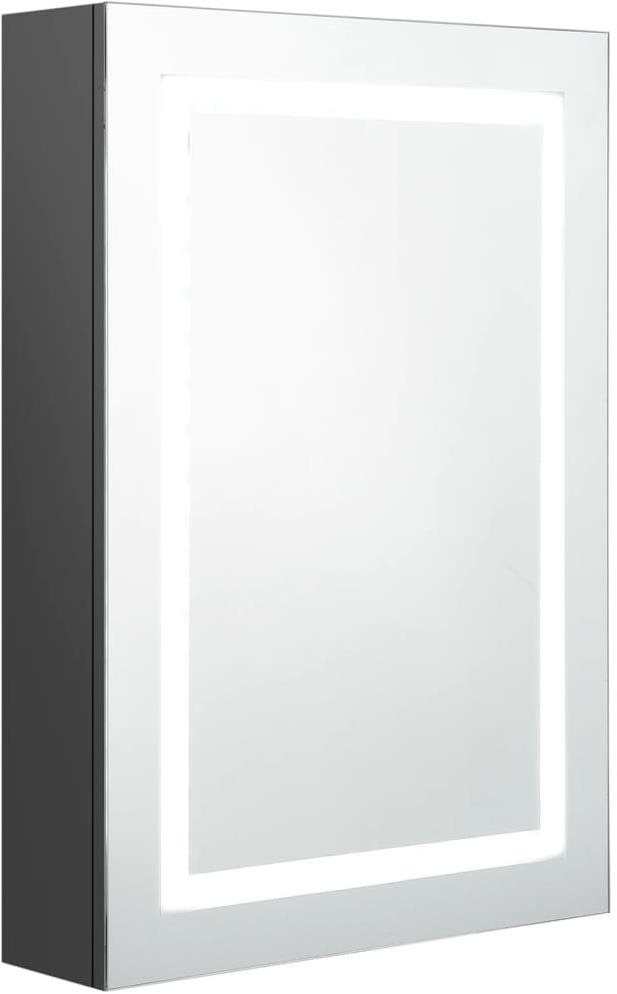 SHUMEE LED kúpeľňová skrinka so zrkadlom sivá 50 × 13 × 70 cm...