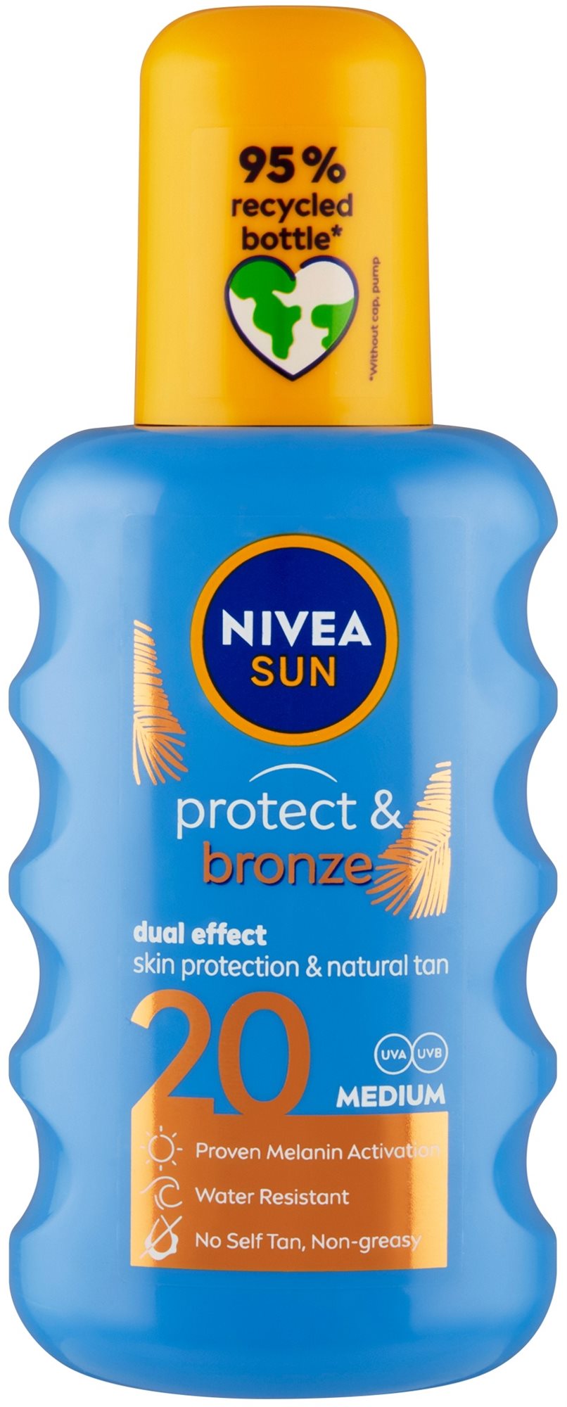 NIVEA SUN Protect & Bronze, Spray SPF 20, 200 ml Sprej na opaľovanie