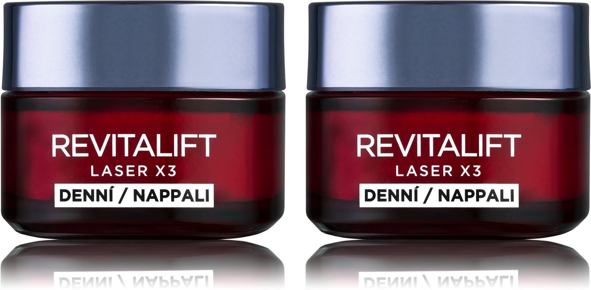 L'ORÉAL PARIS Revitalift Laser X3 Day Cream 2× 50 ml Krém na tvár