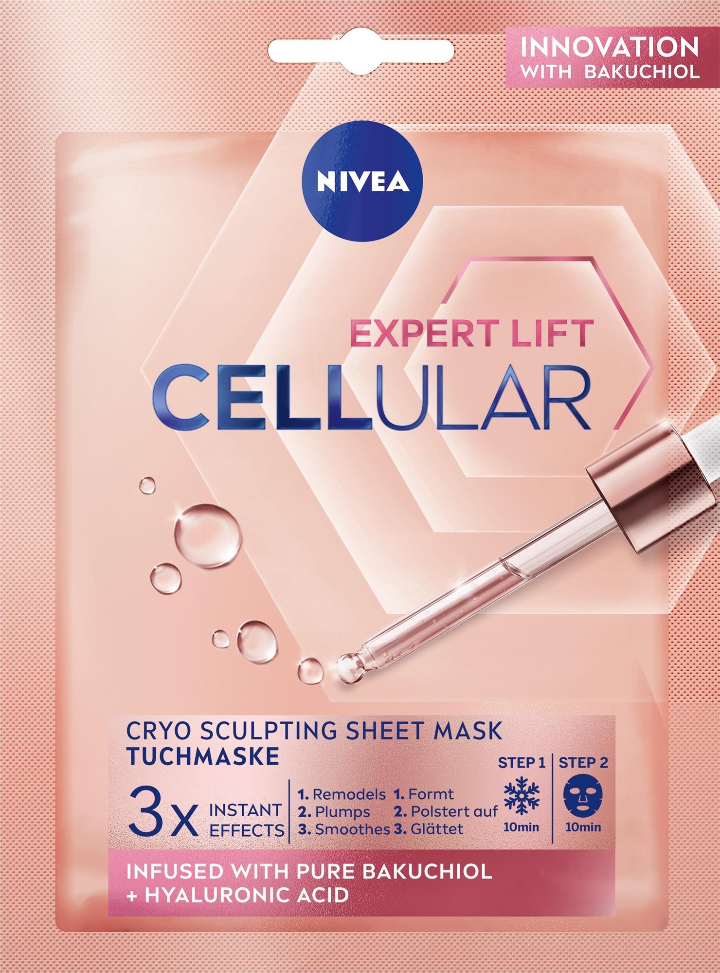 NIVEA Cellular Expert Lift Textile cryomask 1 ks Pleťová maska