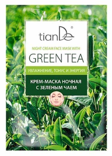 TIANDE Cream Mask Nočná krémová so zeleným čajom 18 g Pleťová maska