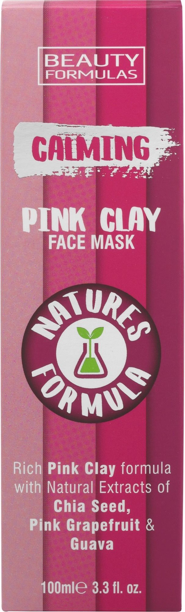 BEAUTY FORMULAS Upokojujúca maska na tvár Pink Clay 100 ml Pleťová...