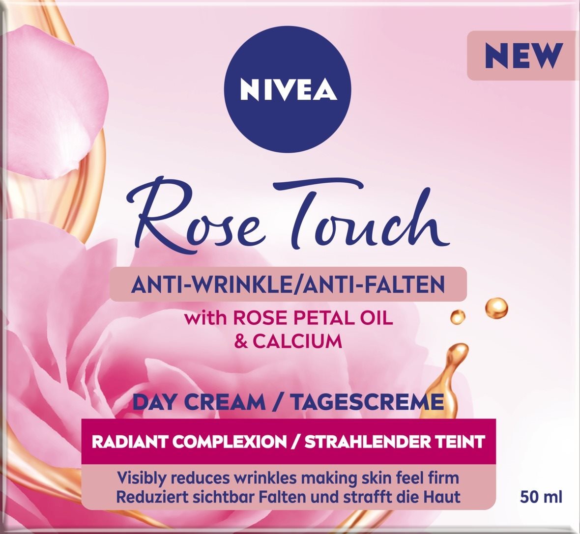 NIVEA Rose Touch Anti-age day care 50 ml Krém na tvár