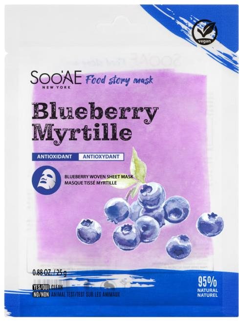 SOO'AE Food Story Maska – čučoriedka 25 g Pleťová maska