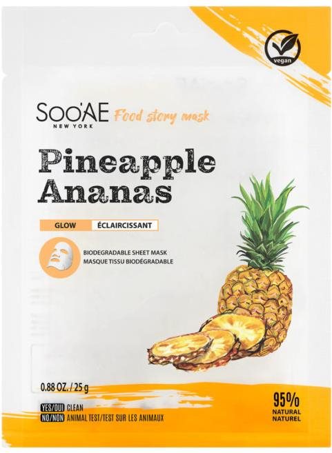 SOO'AE Food Story Maska - ananas 25 g Pleťová maska