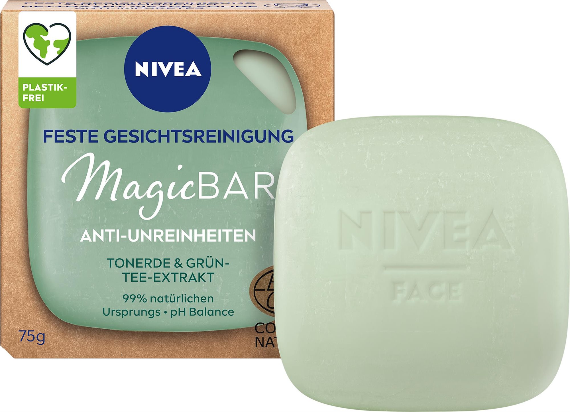 NIVEA Pore Refining Face cleansing solid bar 75 g Tuhé mýdlo