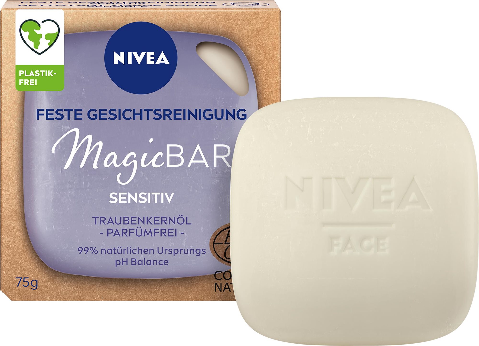 NIVEA Sensitive Face cleansing solid bar 75 g Tuhé mýdlo