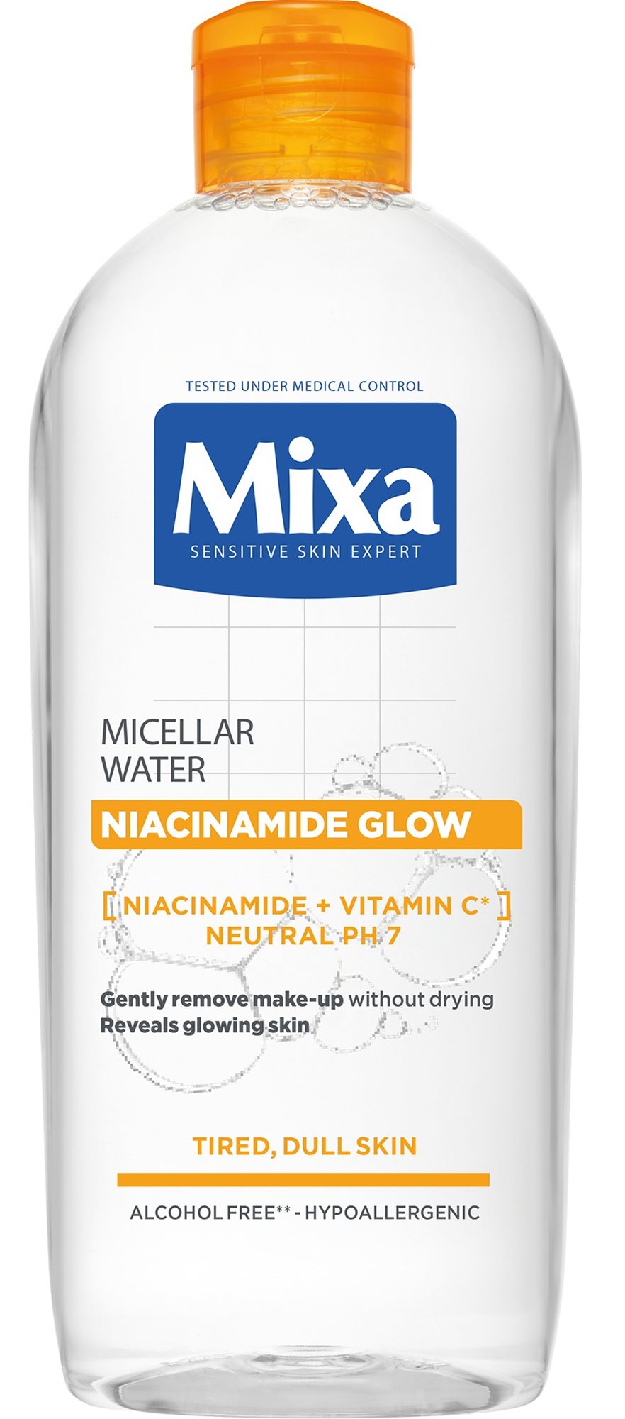 MIXA Niacinamide Glow Micelárna voda 400 ml Micelárna voda
