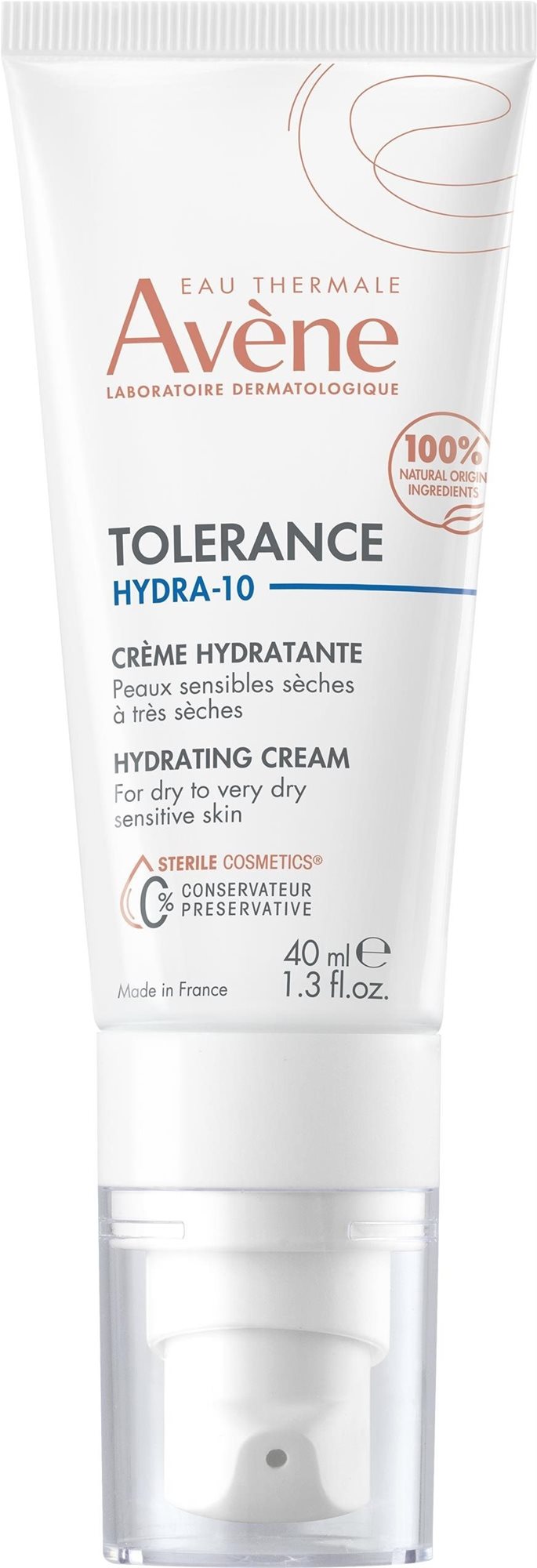 AVENE Tolerance HYDRA-10 hidratáló krém 40 ml Arckrém