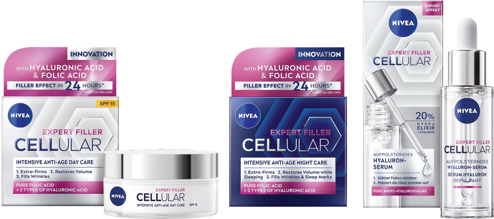 NIVEA Face Cellular Expert Filler Set 130 ml Kozmetikai szett