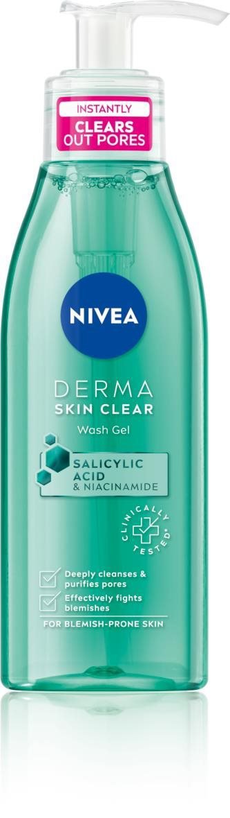 NIVEA Face Derma Activate Wash Gel 150 ml Arctisztító gél