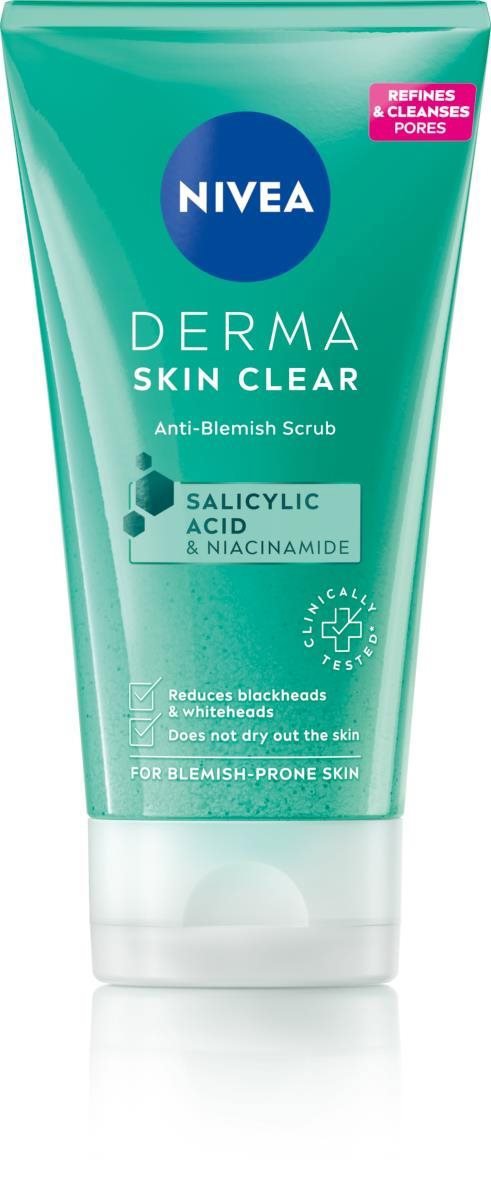 NIVEA Face Derma Activate Scrub 150 ml Pleťový peeling