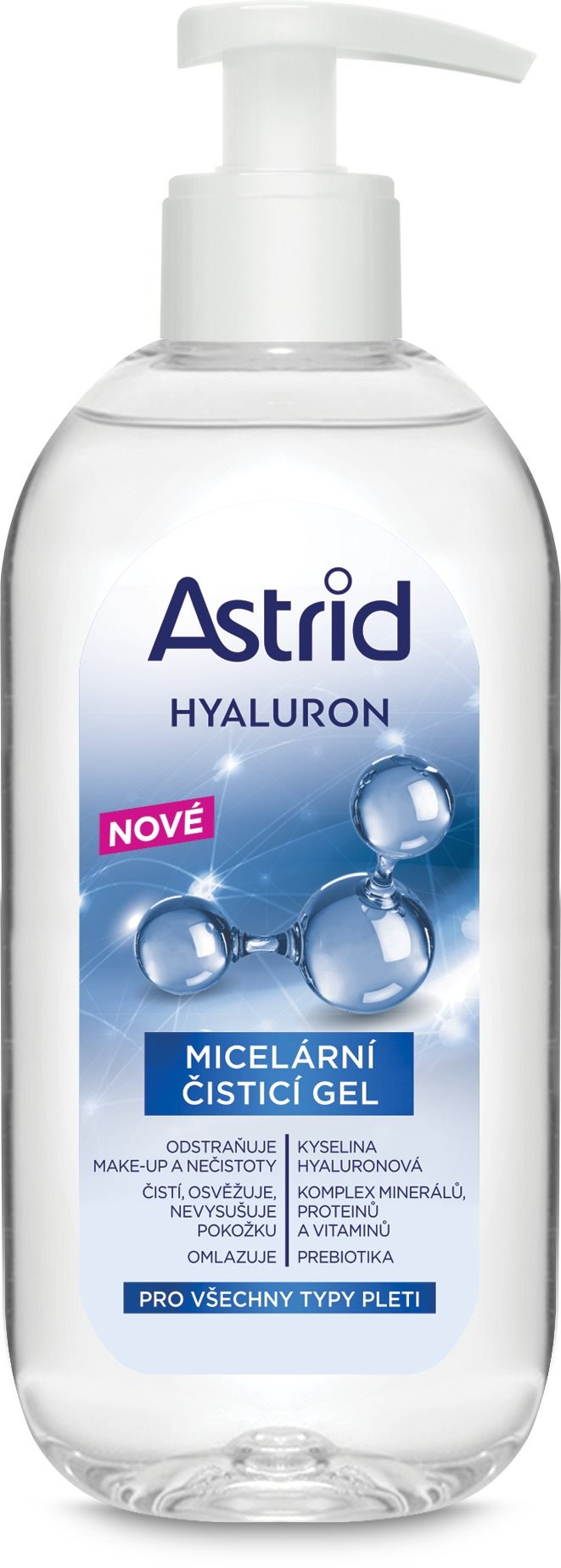 ASTRID Hyalurón Čistiaci micelárny gél 200 ml Micelárny gél