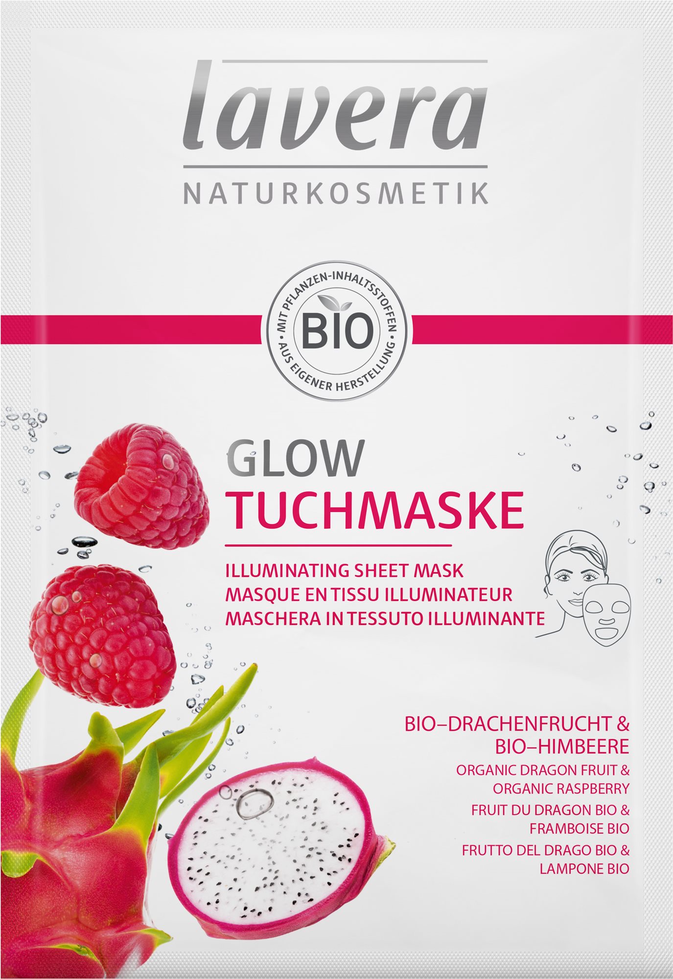 LAVERA Illuminating Sheet Mask 21 ml Pleťová maska
