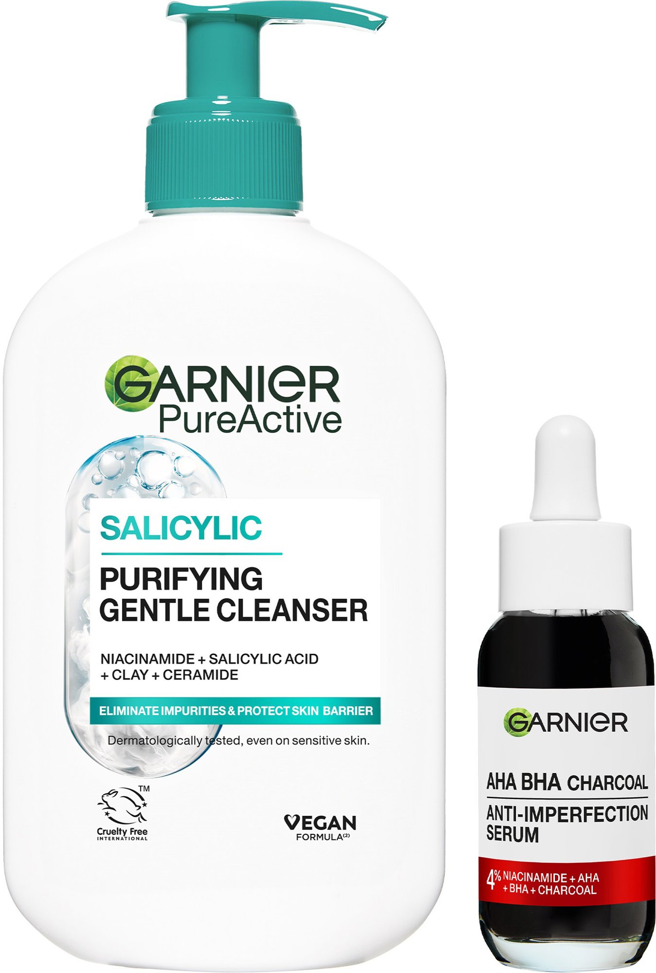 GARNIER PureActive Serum a Cleanser Súprava 280 ml Kozmetická sada